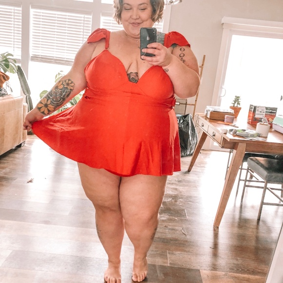 Alpine Butterfly Other - Red Swim Dress